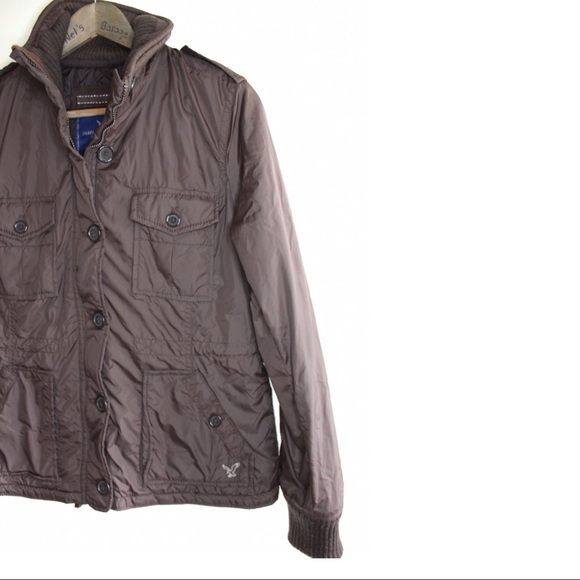 American Eagle Brown Military Style Jacket Medium - Picture 3 of 9